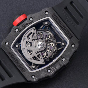 RM035-02 42mm Black Forged Carbon T+F Skeleton Dial Red Crown Black Rubber Strap RMUL2 - Image 17