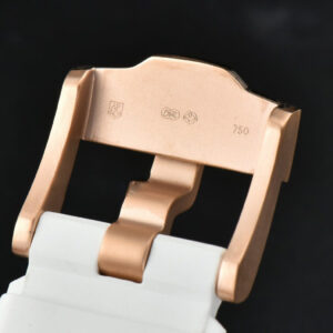 Royal Oak Offshore Ladies 33mm RG Moissanite RXWF White Dial Real Diamonds Bezel White Rubber Strap Swiss Quartz - Image 15