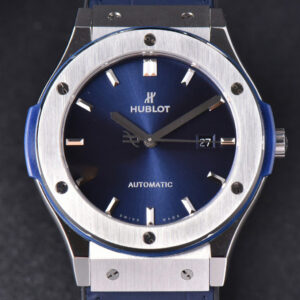 Classic Fusion Bang WWF 45mm PVD Black Dila Rubber Strap HUB11