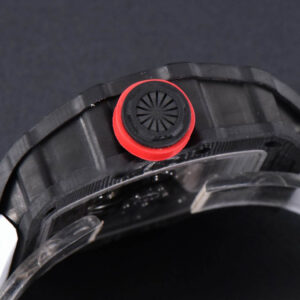RM035-02 42mm Black Forged Carbon T+F Skeleton Dial Red Crown White Rubber Strap RMUL2 - Image 14