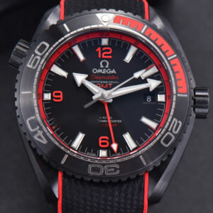 Planet Ocean 45.5mm Deep Black red Real Ceramic VSF Black Nylon Strap A8906 Super Clone