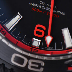 Planet Ocean 45.5mm Deep Black red Real Ceramic VSF Black Nylon Strap A8906 Super Clone - Image 5