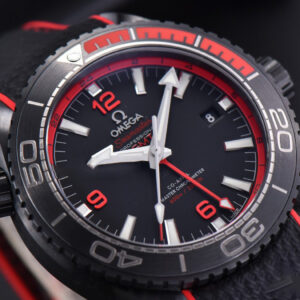 Planet Ocean 45.5mm Deep Black red Real Ceramic VSF Black Nylon Strap A8906 Super Clone - Image 6