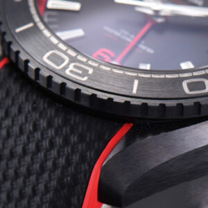 Planet Ocean 45.5mm Deep Black red Real Ceramic VSF Black Nylon Strap A8906 Super Clone - Image 8