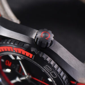 Planet Ocean 45.5mm Deep Black red Real Ceramic VSF Black Nylon Strap A8906 Super Clone - Image 9