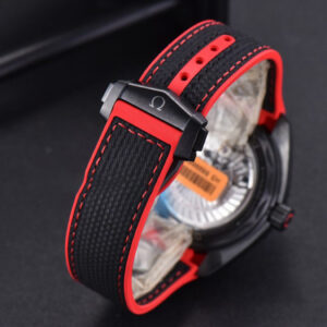 Planet Ocean 45.5mm Deep Black red Real Ceramic VSF Black Nylon Strap A8906 Super Clone - Image 11