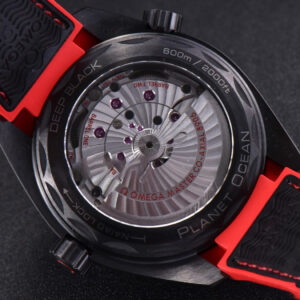 Planet Ocean 45.5mm Deep Black red Real Ceramic VSF Black Nylon Strap A8906 Super Clone - Image 15