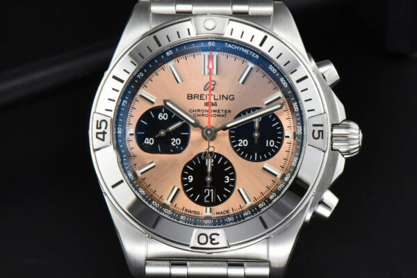 Chronomat B01 42MM GF RG/Black Dial SS Bracelet 7750