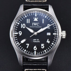 Mark XX IWC328201 40mm GSF Black Dial Black Leather Strap A2892
