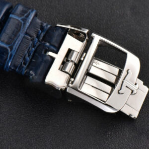 Rendez-Vous Moon 34mm GF Diamond White Textured Dial Blue Leather Strap A935 - Image 13