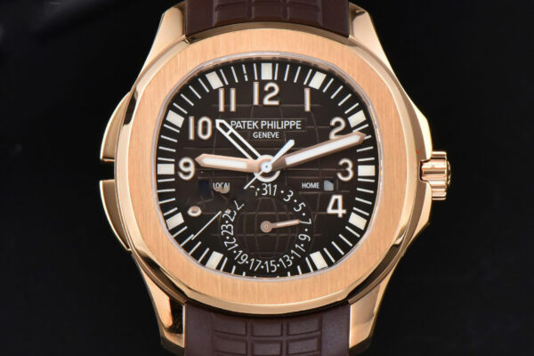 Aquanaut 5164R RG 41mm ZF Brown Dial Brown Rubber Strap A324