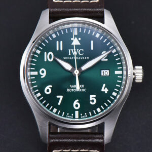 Mark XX IWC328201 40mm GSF Green Dial Brown Leather Strap A2892
