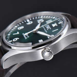Mark XX IWC328201 40mm GSF Green Dial Brown Leather Strap A2892 - Image 18