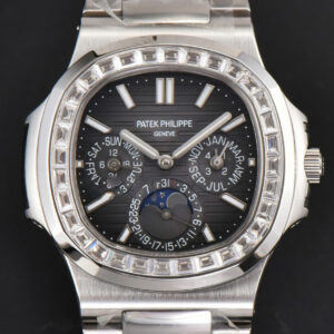 Nautilus 5740 40mm TWF Diamond Black Dial SS Bracelet A240