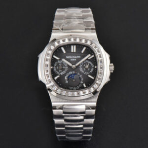 Nautilus 5740 40mm TWF Diamond Black Dial SS Bracelet A240 - Image 19