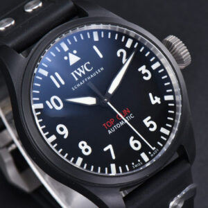 Top Gun IW326901 Ceramic 41mm M+F Black Dial Black Rubber Strap 9015 - Image 24
