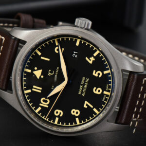 Mark XVIII IW327006 Titanium 40mm V7F Black Dial Brown Leather Strap A2892 - Image 9