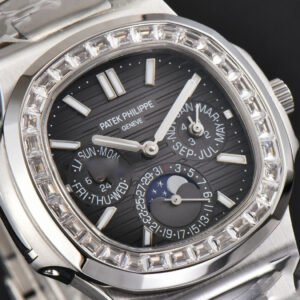 Nautilus 5740 40mm TWF Diamond Black Dial SS Bracelet A240 - Image 29