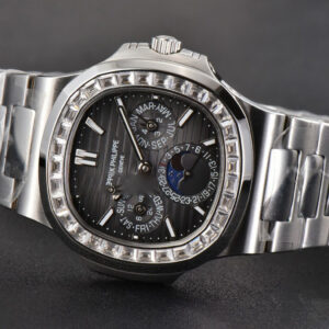 Nautilus 5740 40mm TWF Diamond Black Dial SS Bracelet A240 - Image 30