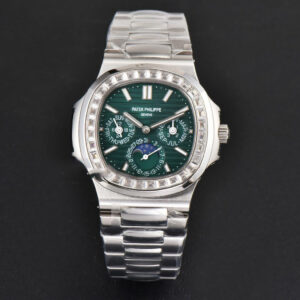 Nautilus 5740 40mm TWF Diamond Green Dial SS Bracelet A240 - Image 19