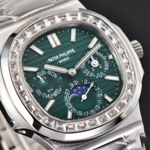 Nautilus 5740 40mm TWF Diamond Green Dial SS Bracelet A240 - Image 29