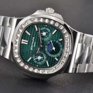 Nautilus 5740 40mm TWF Diamond Green Dial SS Bracelet A240 - Image 30