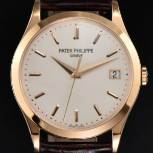 Calatrava 5296R 38mm ZF RG Beige Dial Brown Leather Strap 9015