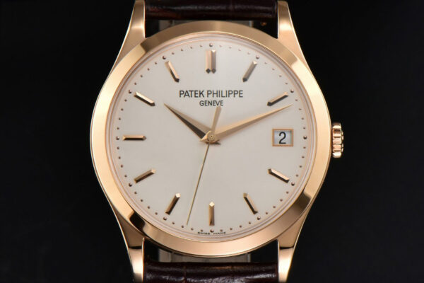 Calatrava 5296R 38mm ZF RG Beige Dial Brown Leather Strap 9015