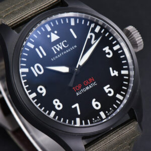 Top Gun IW326901 Ceramic 41mm M+F Black Dial Green Nylon Strap 9015 - Image 25
