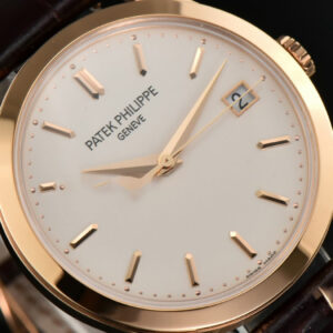 Calatrava 5296R 38mm ZF RG Beige Dial Brown Leather Strap 9015 - Image 3