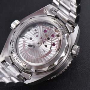 Planet Ocean 600m 43.5mm VSF Black Dial 1/4 Orange Bezel SS Bracelet A8900 - Image 10