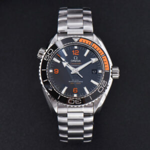 Planet Ocean 600m 43.5mm VSF Black Dial 1/4 Orange Bezel SS Bracelet A8900 - Image 11