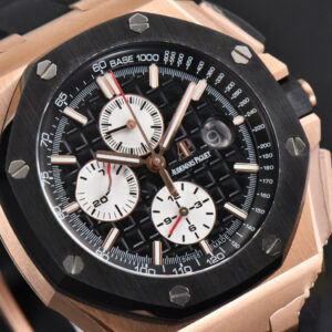 Royal Oak Offshore 44mm RSF RG Black Checkered Dial White Subdial Rubber Strap A3126 - Image 22