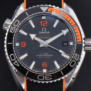 Planet Ocean 600m 43.5mm VSF Black Dial 1/4 Orange Bezel Rubber Strap A8900