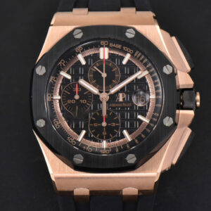 Royal Oak Offshore 44mm RSF RG Black Checkered Dial Black Subdials Rubber Strap A3126