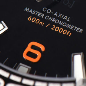 Planet Ocean 600m 43.5mm VSF Black Dial 1/4 Orange Bezel Rubber Strap A8900 - Image 6