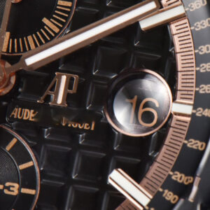Royal Oak Offshore 44mm RSF RG Black Checkered Dial Black Subdials Rubber Strap A3126 - Image 20