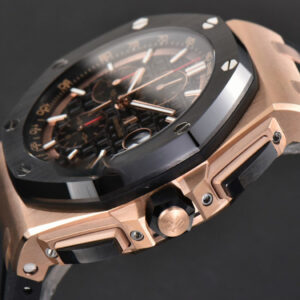 Royal Oak Offshore 44mm RSF RG Black Checkered Dial Black Subdials Rubber Strap A3126 - Image 22