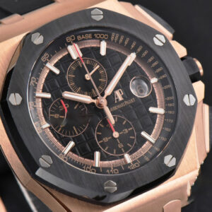 Royal Oak Offshore 44mm RSF RG Black Checkered Dial Black Subdials Rubber Strap A3126 - Image 23