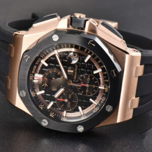 Royal Oak Offshore 44mm RSF RG Black Checkered Dial Black Subdials Rubber Strap A3126 - Image 24