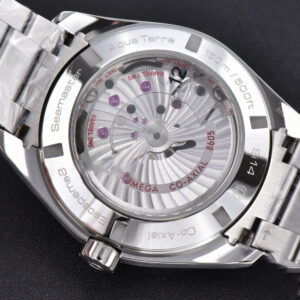 Aqua Terra 150M 41.5mm GMT VSF Blue Textured Dial SS Bracelet A8605 - Image 3