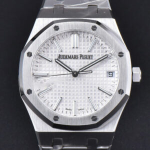 Royal Oak 15510 “50th Anniversary” APSF 41MM SS White Dial SS Bracelet SA4302 Super Clone