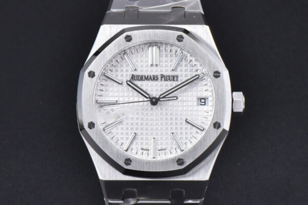 Royal Oak 15510 “50th Anniversary” APSF 41MM SS White Dial SS Bracelet SA4302 Super Clone