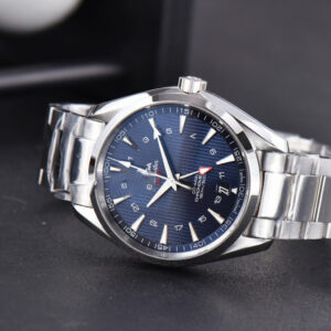 Aqua Terra 150M 41.5mm GMT VSF Blue Textured Dial SS Bracelet A8605 - Image 20