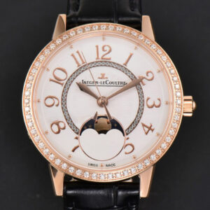 Rendez-Vous Moon 34mm RG GF Diamond White Textured Dial Black Leather Strap A935