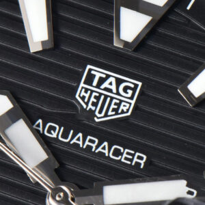 Aquaracer Calibre 5 OF 43MM Black Dial Black Bezel Rubber Strap Swiss SW200 - Image 9