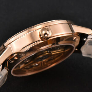 Rendez-Vous Moon 34mm RG GF Diamond White Textured Dial Black Leather Strap A935 - Image 2