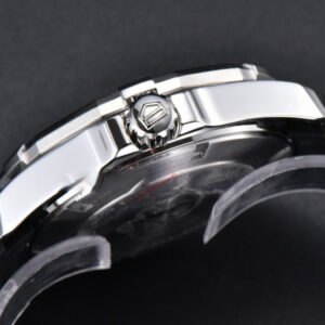 Aquaracer Calibre 5 OF 43MM Black Dial Black Bezel Rubber Strap Swiss SW200 - Image 18
