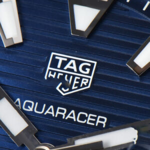 Aquaracer Caliber 5 43mm OF Dark Blue Dial Blue Rubber Strap SW200 - Image 3