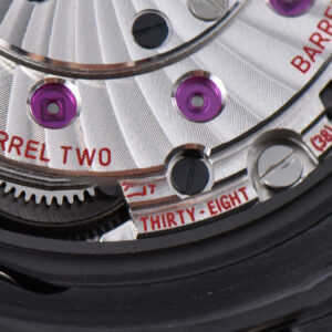 Planet Ocean 600m Deep Black Real Ceramic 45.5mm VSF Black Dial Blue/Red Bezel Rubber Strap A8906 - Image 5